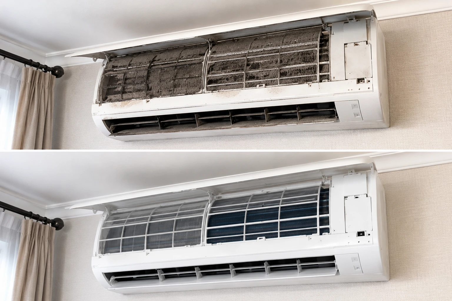 Indoor unit—before and after (2).