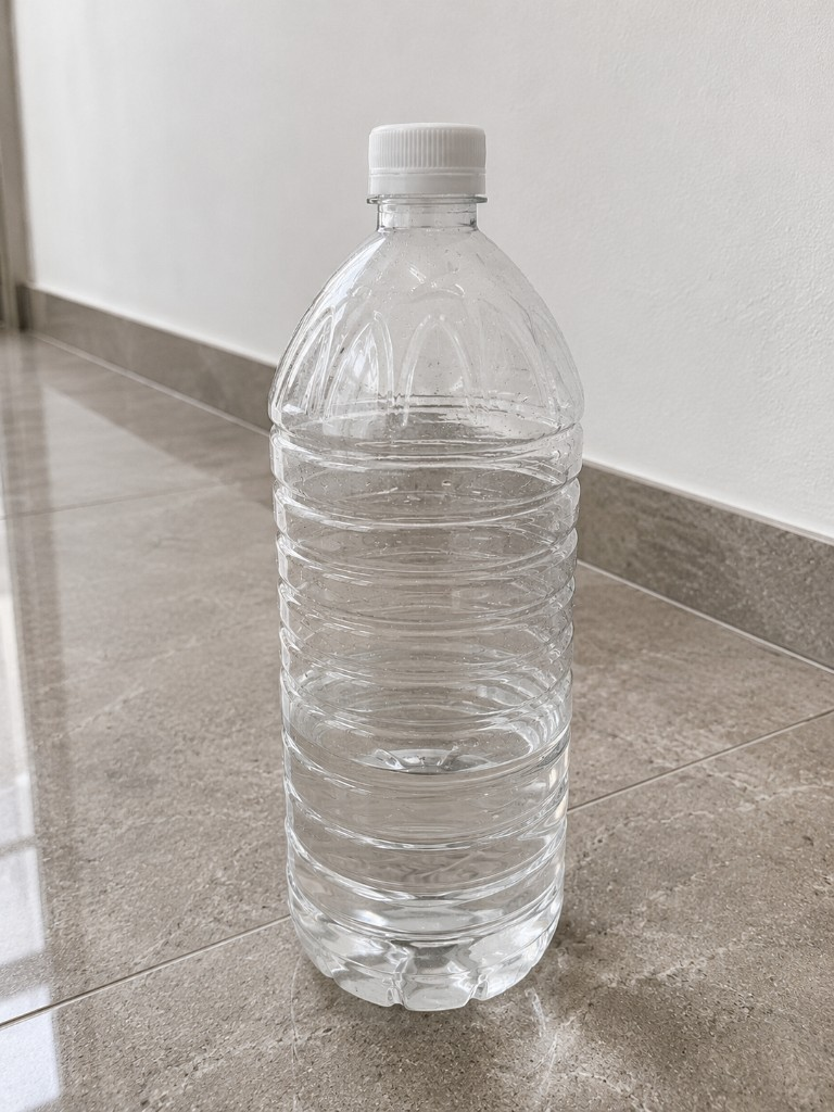 Clear drain water after service.