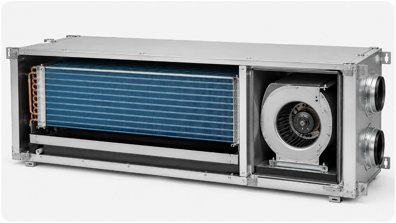 Ducted air conditioning maintenance in an apartment on the Costa Blanca.